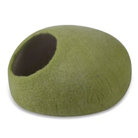 Asterisk Eco Friendly 100% Laine de Nouvelle-Zélande Feutrée à Motif Uni Respirante Luxe Niche pour Chat - Faite à la Main Premium Grande Taille