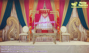 การตั้งค่า Mehndi สไตล์ปัญจาบแคนาดางานแต่งงานเอเชียที่มีสีสัน Mehndi เวทีออสเตรเลียแต่งงานอินเดีย - Product Image 4