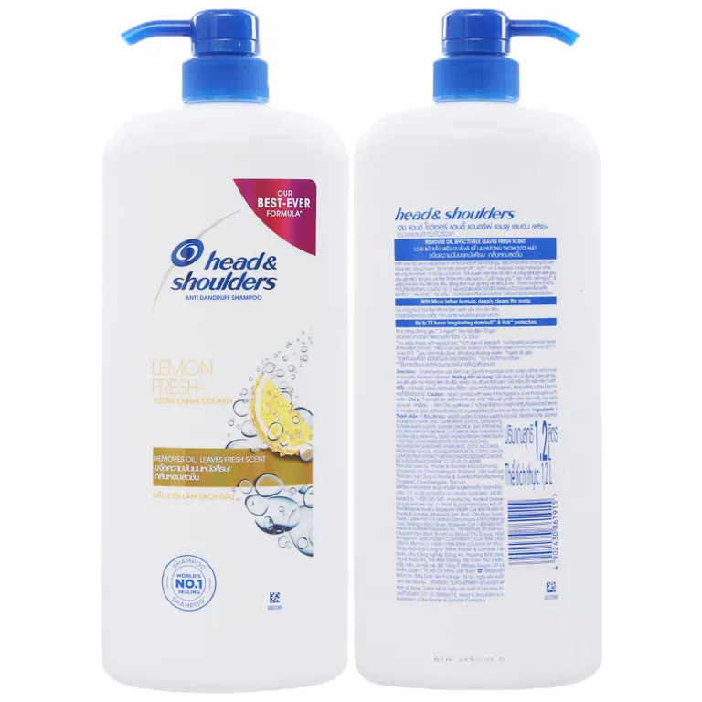 Shampooing antipellicules, épaules nues, shampoing, feuilles, cuir chevelu, citron, 0,2 l x 6