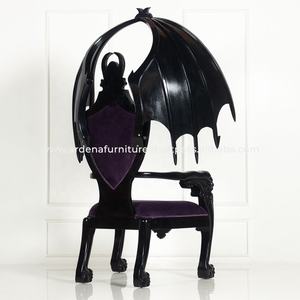 Cerbera French <b>Antique</b> Customized Color Glossy Throne <b>Chair</b> for Wedding Hotel Apartment & Living Room Furniture - Product Image 5