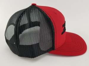 Wholesale Fashion 3D Embroidery Mid Profile Pre Curve Brim 6-Panel Trucker Hats Breathable Common CVC Unisex Four Seasons - Product Image 3