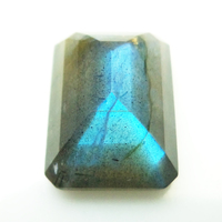 Labradorite de Madagascar de qualité supérieure, taille émeraude, à reflets bleus vifs, taille calibrée, pierre précieuse en vrac GEMFORTE INC