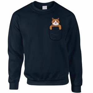 Sudadera con Capucha y Cremallera para Hombre, de Forro Polar 100% Algodón, con Estampado de Camuflaje, Diseño Divertido de Gato con Bolsillo de Gatito, Novedosa Idea de Regalo para Amantes de las Mascotas, para Invierno - Product Image 6