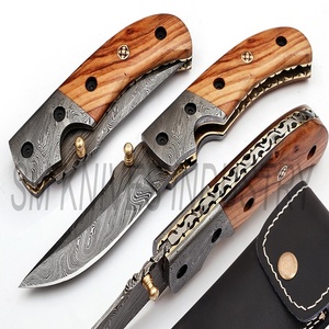 Couteau de poche pliant damas couteaux, (smk1236) joli couteau multifonctionnel en acier, damas fait à la main, 59-60HRC - Product Image 2