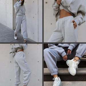 Nuevo chándal sostenible de algodón 100% para mujer, ropa deportiva cómoda de talla grande para Otoño e Invierno - Product Image 5