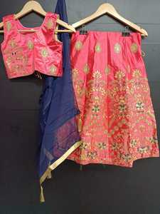 เครื่องแต่งกายงานแต่งที่ได้รับการคัดสรรมากที่สุดชุดงานเย็บปักถักร้อยหนักสำหรับเด็กชุด lehenga choli พร้อมเครื่องแต่งกายราคาถูก - Product Image 4