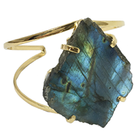 Bracelets tendance en pierre de labradorite avec placage micronique (vente en gros) Brésilien Unisexe