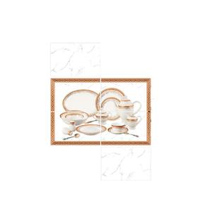 Azulejos de pared esmaltados modernos 30x45cm diseño de flores de mosaico acabado brillante para pisos de baño Estilo clásico - Product Image 6