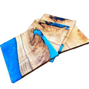 Dessous de verres à thé personnalisés, sous-verres de Bus, en résine, Art et bois, pour le salon, 12 pièces - Product Image 6