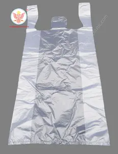 定制大尺寸透明t恤包PE PP塑料购物袋零售携带手柄袋印有餐厅标志