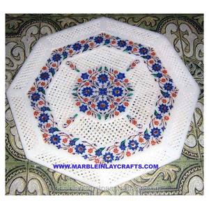 Assiettes en marbre incrustées, cadeau adorable, vendeur indien - Product Image 1