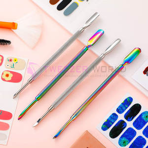 Professional 2-Piece Stainless Steel Nail Pusher and <b>Cuticle</b> Remover <b>Tool</b> Nail Art Care <b>Tool</b> for Callus Removal - Product Image 4