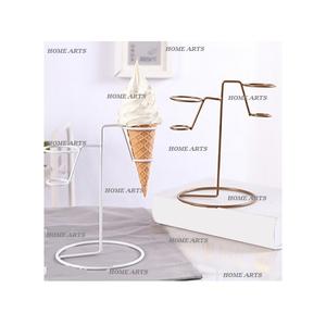 Set Of 2 Iron Table Top Ice Cream Holder Bestest Quality Customized Size Ice Cream Cone Holder For Best Selling - Product Image 1