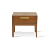 Table de chevet de luxe en bois massif Manhattan, style moderne et simple, pour appartement, salon, chambre à coucher, personnalisable OEM, faite à la main, multifonctionnelle