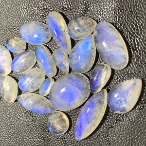 High Quality 5A Rainbow Moonstone 14mm <b>Quartz</b> Cabochon Loose Blue Natural Crystal for Jewelry Making Customizable Color Change - Product Image 5