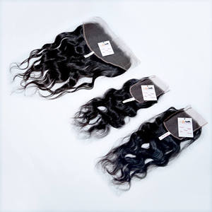 Cheveux brésiliens HD Swiss Frontal/Fermeture/Perruque, Fermeture à lacet HD transparente, 100% 10a 11a Paquets de tissage de cheveux vierges alignés sur les cuticules - Product Image 3