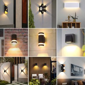 Lampada da Parete Esterna in Alluminio, Illuminazione Notturna Up-Down 40W, Luci LED da <span class=keywords><strong>Esterno</strong></span> e Interno, AC220V, Impermeabile IP65 - Product Image 5