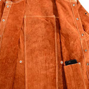 Ropa de soldadura de cuero para hombres, chaqueta de soldadura de cuero puro de último diseño - Product Image 5