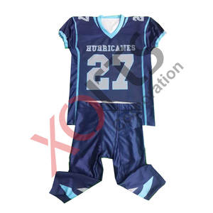 Conjunto de Uniforme de Fútbol Americano, Jersey y Pantalones Cortos Transpirables con Sublimación Digital, Tallas Grandes, Logotipo y Color Personalizados al por Mayor - Product Image 2