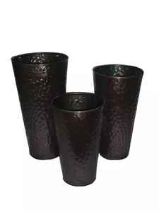 Macetas de metal galvanizadas para jardín, enchapadas en latón - Product Image 2