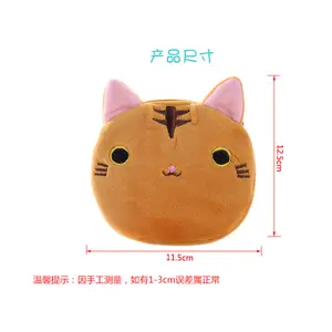 2022 simpatico cartone animato gatto colorato borsa peluche personalizzato portamonete per bambini adorabile portamonete animale