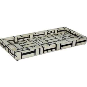 Plateau d'incrustation en os de créateur, rectangulaire, fait à la main, pour la maison, le Restaurant, l'hôtel, le mariage, plateau de transport de nourriture - Product Image 1