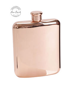 ขวดวิสกี้พกพา,ขวดวิสกี้ทองแดงบริสุทธิ์100% เกรดสูงขวดวิสกี้ขนาด207มล. กระจกสำเร็จรูปออกแบบเองขนาดมาตรฐานสำหรับงานปาร์ตี้ - Product Image 1