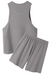 Collection décontractée pour hommes 2022, imprimé tricoté 100% coton, vente en gros, ensemble 2 pièces, débardeur et short, en provenance du Bangladesh - Product Image 3