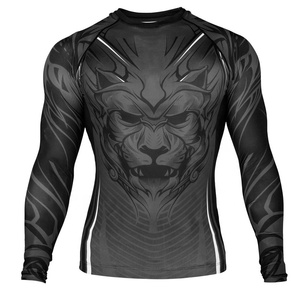 เสื้อรัดกล้ามเนื้อ MMA แบบ OEM ออกแบบเอง พิมพ์ลายดิจิทัล คุณภาพสูง สวมใส่สบาย สำหรับผู้ชาย - Product Image 1