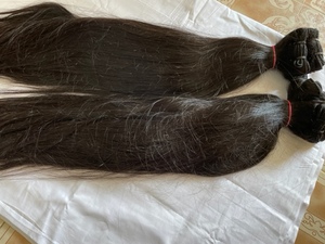 EXTENSIONS de cheveux humains à DOUBLE trame avec extrémités régulières, paquets de cheveux non traités avec expédition FEDEX et DHL - Product Image 4