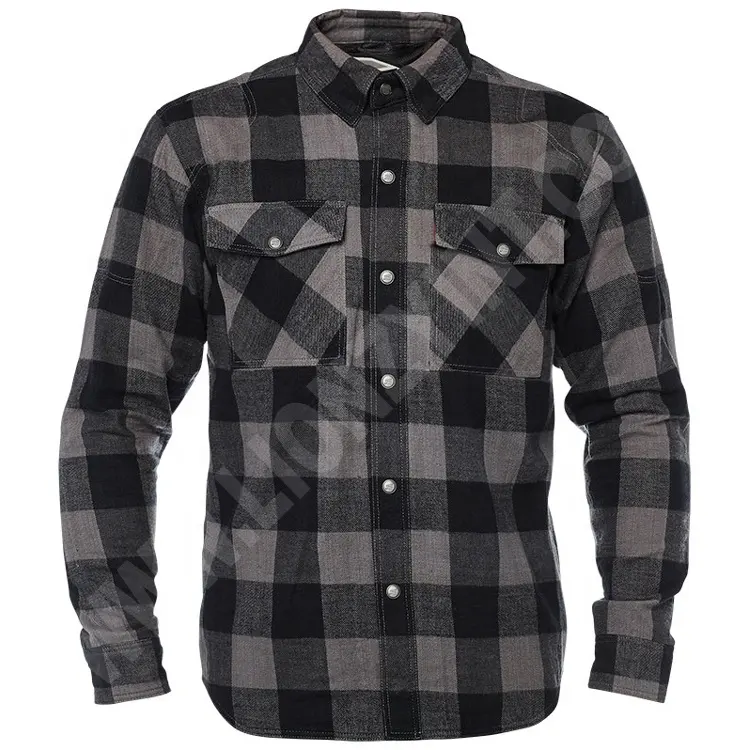 OEM Cheap Price Motorcycle Men's Flannel Shirt with CE Certified Armors