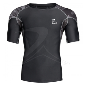 Custom Made O-Neck T-Shirt Men Durable Breathable Knitted Short Sleeves Solid Color Plus Size <b>Compression</b> Eco-Friendly - Product Image 5