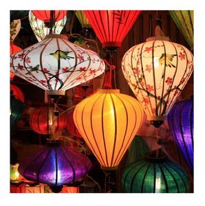 Linternas de seda redondas de bambú, Hoi An, vietnamita, para Festival tradicional, fiesta, boda - Product Image 1