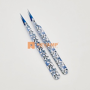 Pince à cils professionnelle en acier inoxydable durable Marque privée Cils d'isolation droits Pro enduits de papier - Product Image 2