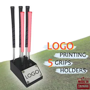 Acrylic 5-holder golf club grip box display stand putter transparent table top rack