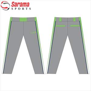 Pantalon de baseball unisexe pantalon de baseball blanc personnalisé sublimé pas cher avec design personnalisé et logo de sublimation, - Product Image 1