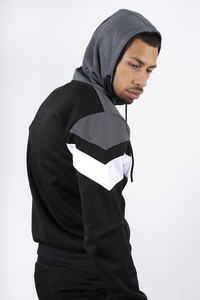 Chaqueta de Color contrastante para hombre, Sudadera con capucha ajustada, cremallera, informal, de manga larga, deportiva, 2021 - Product Image 4