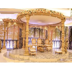 Mandap de mariage moderne en bois sculpté, majestueux mandap pour événements de mariage indiens, décoration de mandap, cérémonie de mariage de premier ordre, mandap en bois en Australie - Product Image 1
