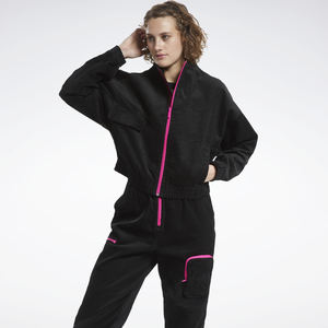 Bas actifs en gros pour femmes survêtements à glissière à manches longues short à séchage rapide imprimer/coupe/contraste/grande/grande taille 2 pièces/ensembles - Product Image 2