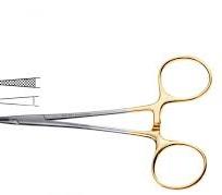 Portaagujas de carburo de tungsteno liso TC Webster de 15 cm, marca TAIDOC, modelo, pinzas con mango dorado de calidad alemana Premium - Product Image 3