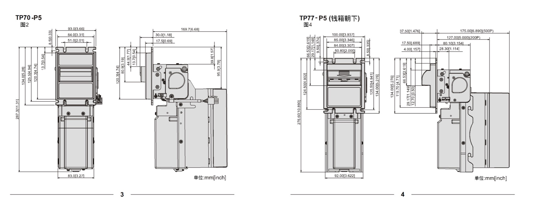 সোনার পাত্র এবং আমেরিকান রুলেট গেম মেশিনের জন্য স্ট্যাকার সহ TOP TP 70p5 বিল গ্রহণকারী 4