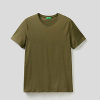 Kaos Unisex Green 100% Katun Serat Bambu High Street Fitted 3600-Light Olive