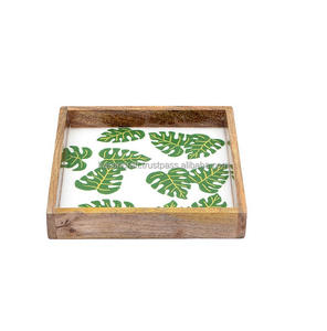 Venta caliente de tamaño personalizado hecho a mano bandeja de madera de alta calidad excelente diseño ecológico para el hogar restaurante servicio de comida - Product Image 6