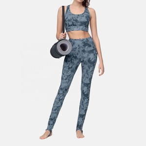 2026 Wholesale Women's <b>Clothing</b> Digital Print Sports Wear Bra Set Waistcoat Sleeveless Sport 1 Piece Sets Spandex/Polyester - Product Image 1