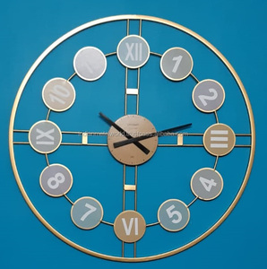 Horloge murale vintage en métal noir, décoration moderne ronde, en forme de cercle, art mural, vente en gros, livraison gratuite - Product Image 2