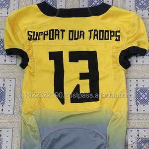 Maillots de football américain respirants personnalisés de grande taille à manches courtes finition tapis d'été Spandex/Polyester - Product Image 2