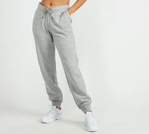 Pantalones de chándal informales de secado rápido para mujer hechos a medida al mejor precio, pantalones transpirables con cordón de estilo frontal plano de Color sólido - Product Image 2