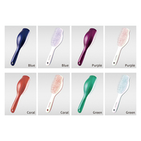 Nouvelle conception TONG FONG Brosse à cheveux démêlante à pointes gemmes pour tous types de cheveux, poils en nylon, manche en plastique, pointes brûlées