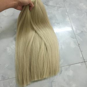Tissage naturel vierge lisse et soyeux personnalisé, cheveux humains de qualité supérieure, blond, blanc, livraison rapide, lot de 50 pièces - Product Image 4