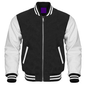 Chaqueta con cuello levantado y letras para hombre, de calidad superior, logotipo personalizado, de talla grande, transpirable y lavado, de punto de piel de oveja para invierno - Product Image 4